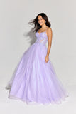 Eureka 9960 A-Line Ball Gown Glitter Tull Mesh Boned Bodice