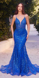 Andrea & Leo A1252 Long Lace Embellished Mermaid Gown