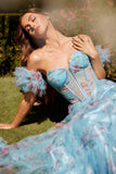 Andrea & Leo A1285 Long Off the Shoulder Sheer Bodice A-Line Gown