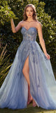 Andrea & Leo A1294 Long Strapless Sweetheart Sheer Bodice A-Line Gown