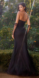 Andrea & Leo A1319 Long Fitted Pearl Embellished Gown with Gloves