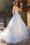 Andrea & Leo A1339 Long Layered Strapless Tulle Ball Gown