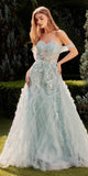 Andrea & Leo A1343 Long Off Shoulder Ethereal A-Line Ball Gown