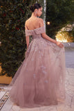 Andrea & Leo A1348 Long Strapless Off the Shoulder Ball Gown