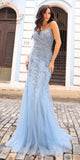 Nox Anabel A1376 Long Fitted Mermaid Gown Open Lace Up Back