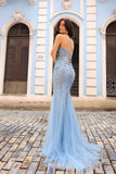 Nox Anabel A1376 Long Fitted Mermaid Gown Open Lace Up Back