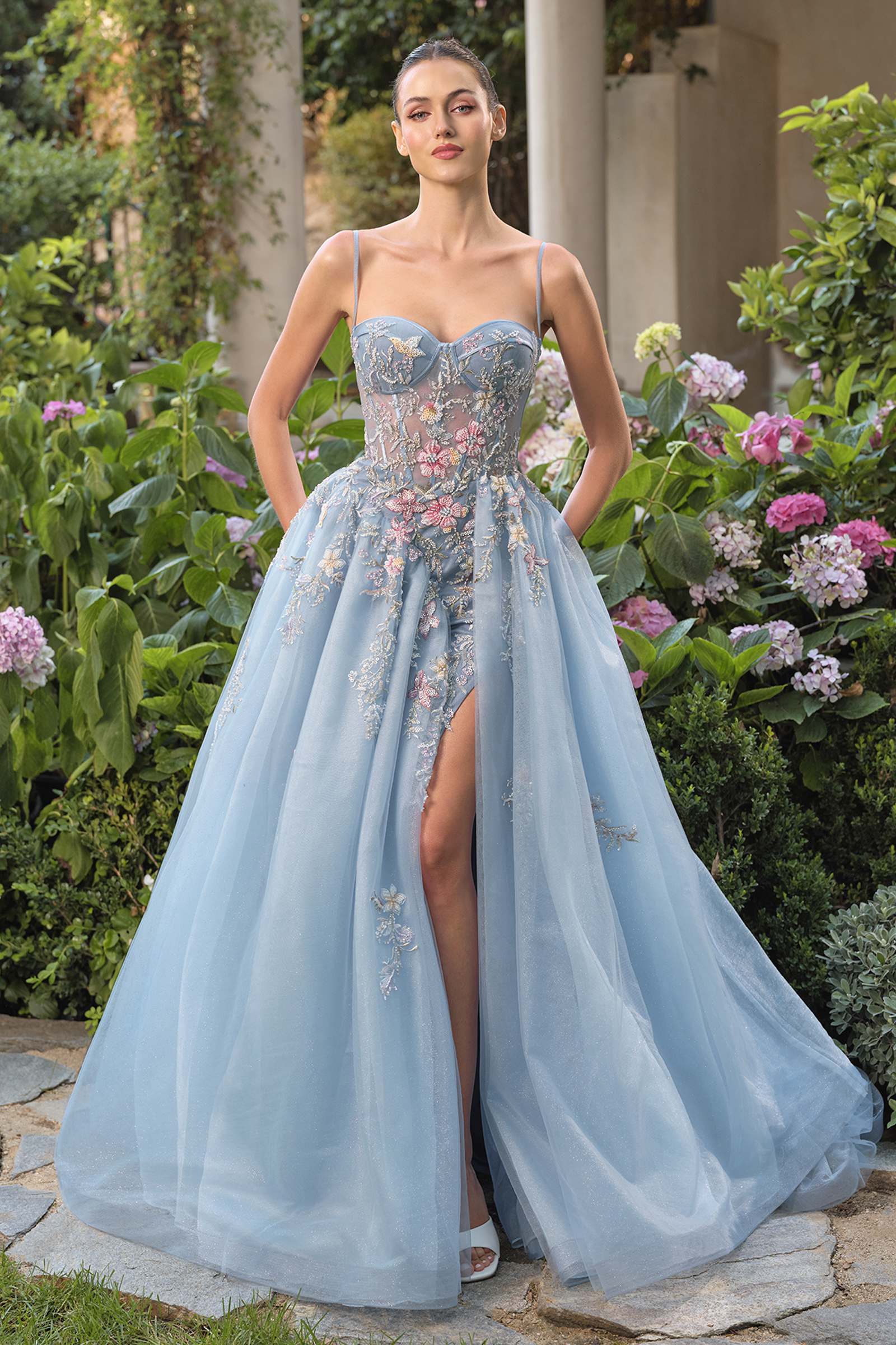 Andrea & Leo A1490 Whimsical Strapless Prom Ball Gown
