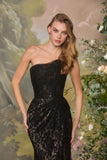 Andrea & Leo A1497 Strapless Floor Length Lace Overlay Formal Gown
