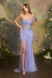 Andrea & Leo A1498 Off the Shoulder Sweetheart Neck Fitted Gown