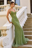 Andrea & Leo A1515 Fitted Beaded Gown with Ruffle Tulle Cape