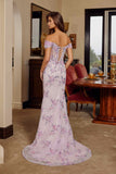 Nox Anabel C1829 Off Shoulder Silhouette Embroidered Bodice Prom Gown