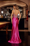 Nox Anabel C1832 Fitted Shimmer Jersey Spaghetti Strap Prom Gown