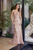 Nox Anabel C1847 Scoop Neckline Boned Bodice Fully Beaded Prom Gown