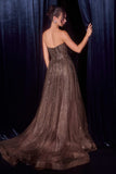 Ladivine CB172 Beaded Strapless Dress & Tulle Overskirt