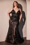 Ladivine CC0389C Dress Lace Embellished Fitted Gown