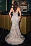 Ladivine CC2421 Strapless Fitted Mermaid Gown Embellished