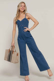 Cami Stretch Denim Jumpsuit