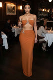 Tube Top Trim Detail Skirt Set