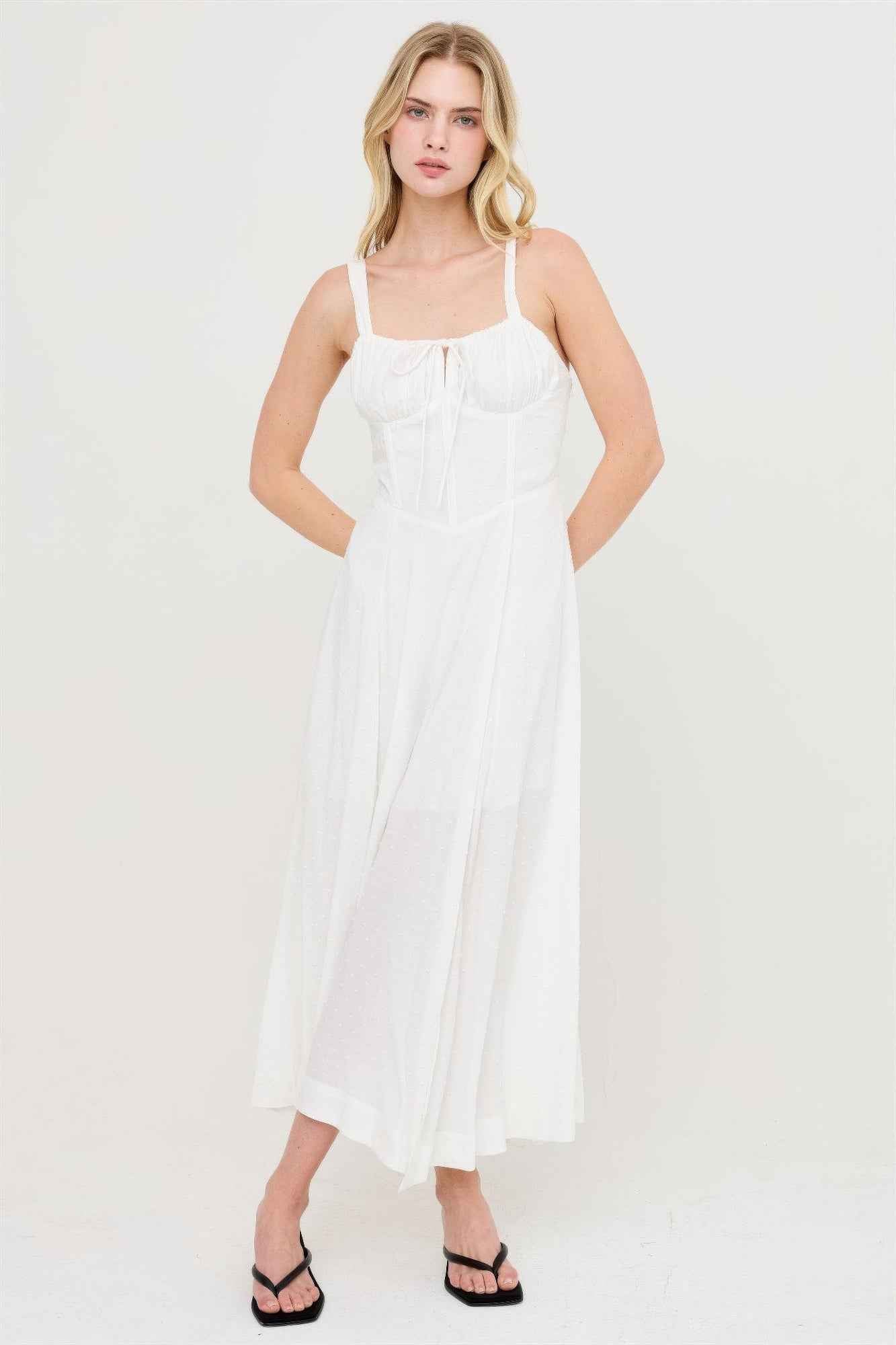 Boned Tie-back Dress