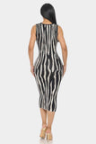 Sweater Midi Print Dress