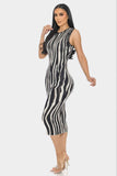 Sweater Midi Print Dress