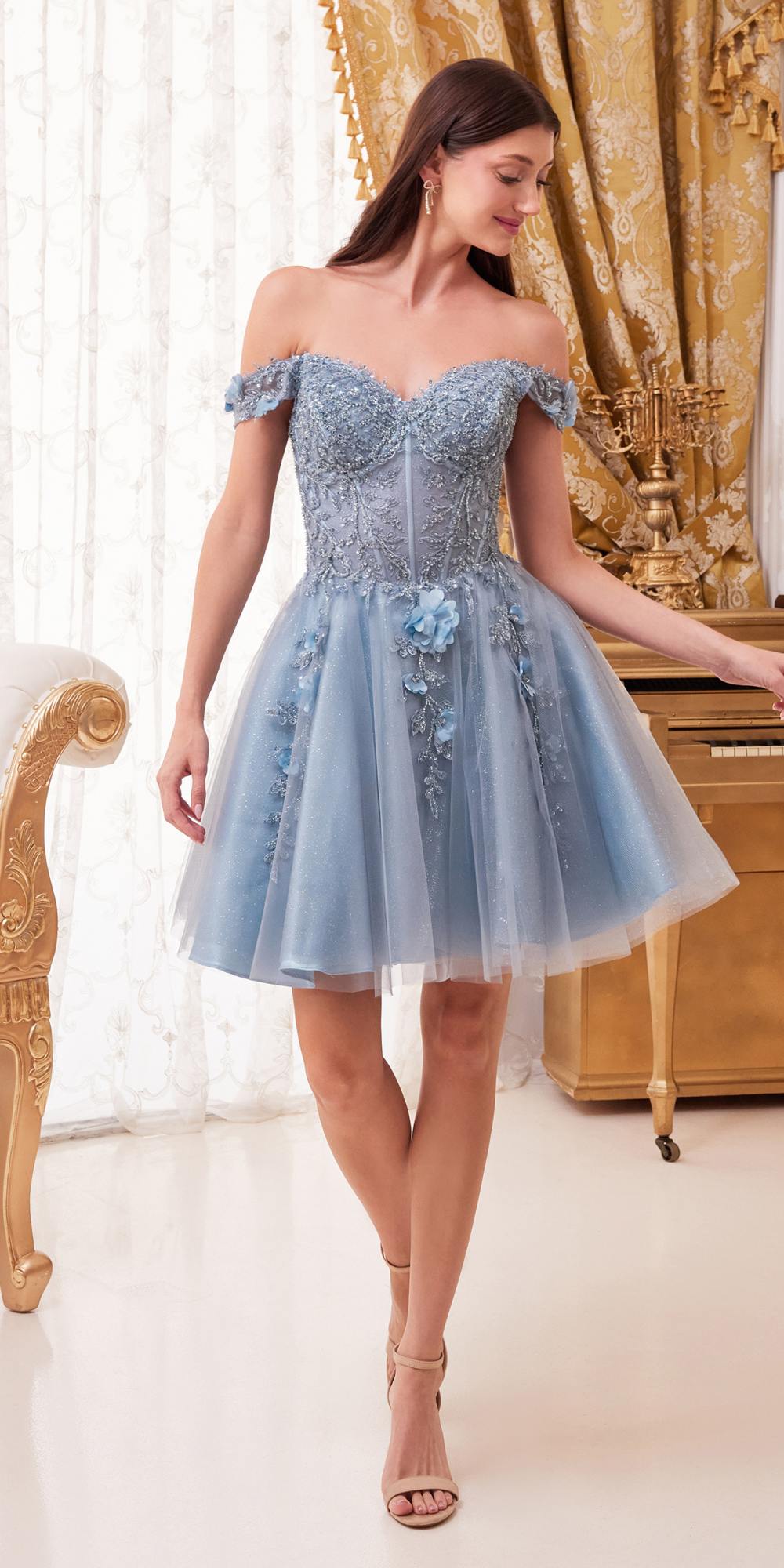 Cinderella Divine CD0194 Dress - Smoky Blue