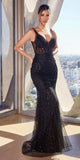 Ladivine CD0232 Long Fully Embellished Beaded Evening Gown