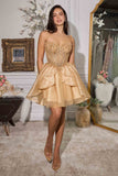 Ladivine CD0248 Organza Short Homecoming Party Dress