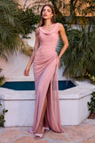 Ladivine CD387 Formal Soirées Off Shoulder Ruched Bodice Evening Dress