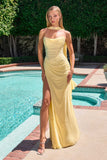 Ladivine CD388 Strapless Draped Neckline Evening Gown