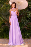 Ladivine CD395 Outdoor Soirees A-line Flowy Strapless Dress