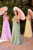 Ladivine CD395 Outdoor Soirees A-line Flowy Strapless Dress