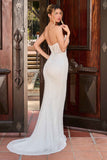 Ladivine CD396W Strapless Fitted Scoop Neckline Wedding Gown