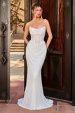 Ladivine CD396W Strapless Fitted Scoop Neckline Wedding Gown