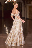 Ladivine CD862 Off the Shoulder Beaded Bodice Ball Gown