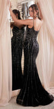 Ladivine CD846 Dress | Cinderella Divine CD846 - Black/Silver