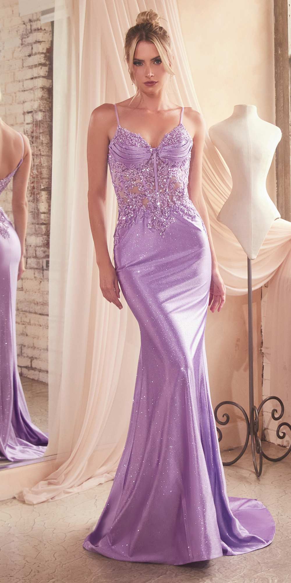 Ladivine CDS450 Dress | Cinderella Divine CDS450 - Lavender