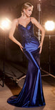 Ladivine CDS450 Dress | Cinderella Divine CDS450 - Navy Blue