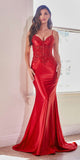 Ladivine CDS450 Dress | Cinderella Divine CDS450 - Red