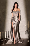 Ladivine CDS554 Opulent Off Shoulder Sparkle Fitted Gown