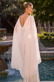 Ladivine CH2602W Strapless Satin Fitted Corset Off White Dress