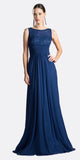 Cinderella Divine CH525 Long Formal Dress Sleeveless Lace Bateau Neck
