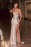 Ladivine CK918 Glamour Sweetheart Boned Bodice Fitted Shimmering Gown