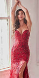 Ladivine CM334 Dress | Cinderella Divine CM334 - Red