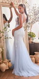 Ladivine CR874 Long Fully Beaded Fitted Mermaid Gown