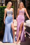Ladivine CW301 High Glamour Strapless Sheer Bodice Evening Gown