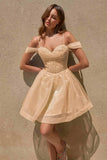 Ladivine CY024 Off-Shoulder Lace Corset Short Prom & Homecoming Dress
