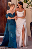 Ladivine CD636W Strapless Sheer Bodice Fitted Wedding Gown