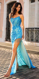 Nox Anabel D1465 Long Fitted Scoop Neck Sequin Gown