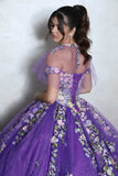 Eureka EK1003 3D Floral Lace Embroidered Bodice Ball Gown